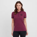 Womens Faith Short Sleeved Polo Shirt Wine