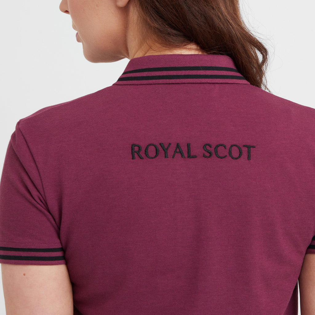 Womens Faith Short Sleeved Polo Shirt Wine