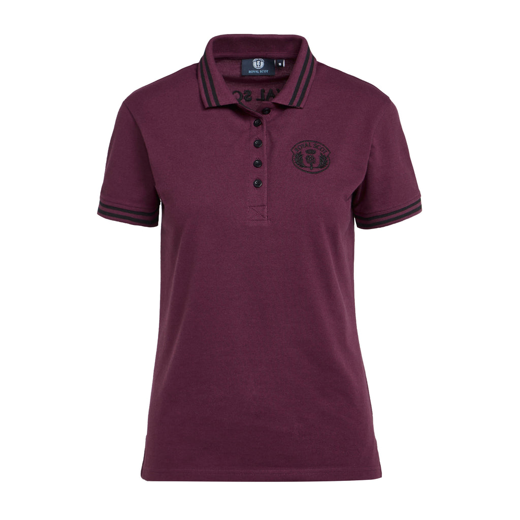 Womens Faith Short Sleeved Polo Shirt Wine