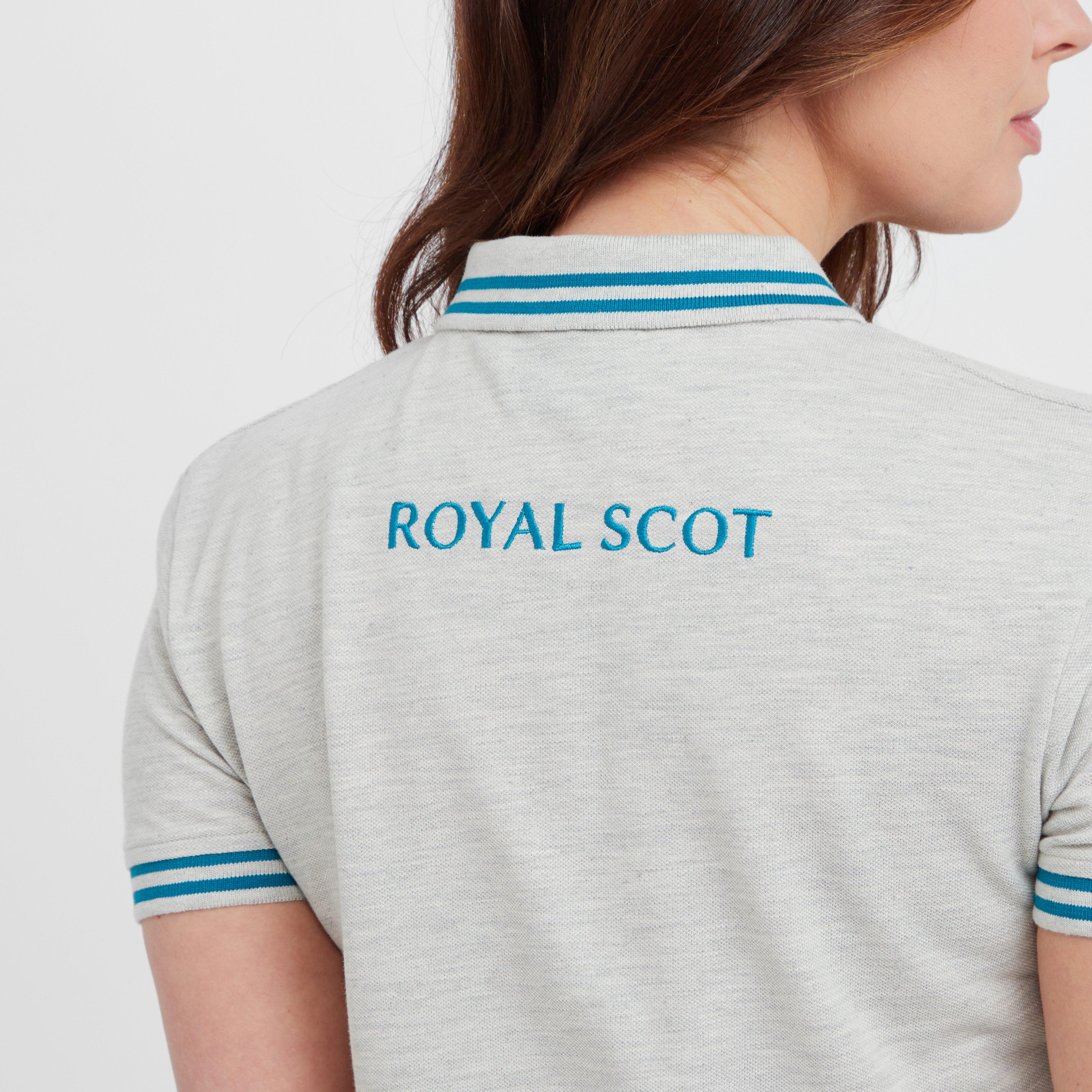 Womens Faith Short Sleeved Polo Shirt Grey Marl