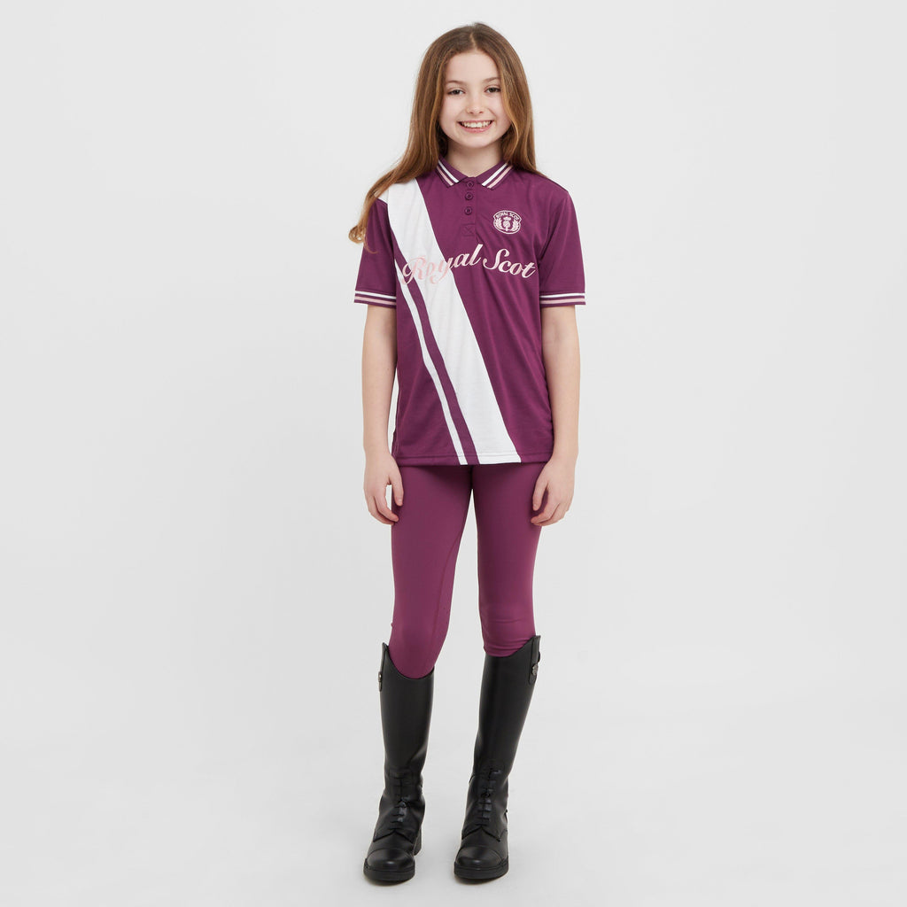 Kids Nora Team Short Sleeved Polo Shirt Wine