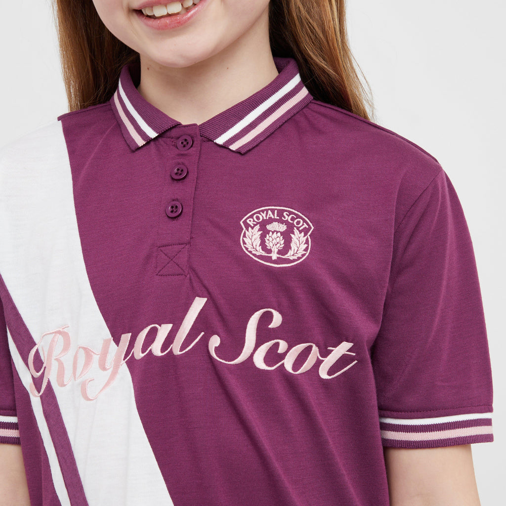 Kids Nora Team Short Sleeved Polo Shirt Wine