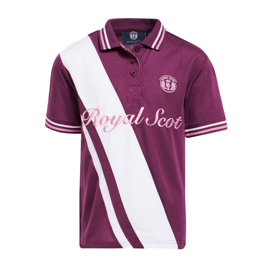 Kids Nora Team Short Sleeved Polo Shirt Wine