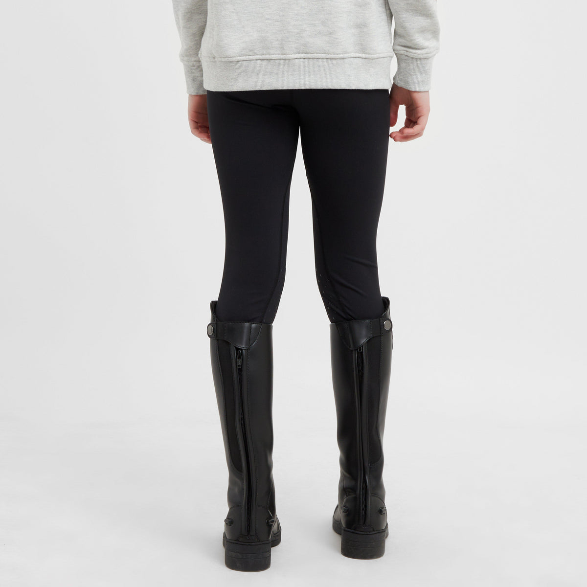 Kids Ivy Knee Patch Riding Tights Black Caviar