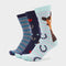 Wild Feet Women's 3 Pack Fashion Socks Navy Horse