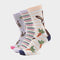 Wild Feet Women's 3 Pack Fashion Socks Purple Donkey
