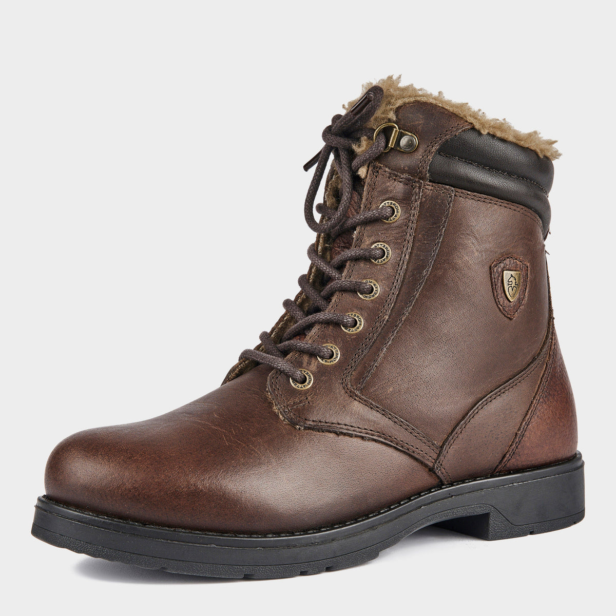 Ottavia Lace Country Boots Dark Brown