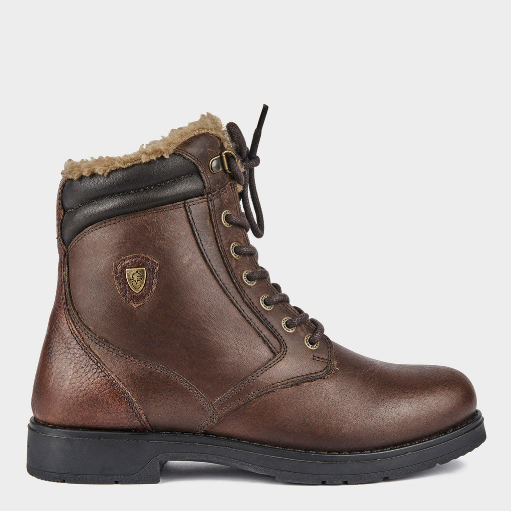 Ottavia Lace Country Boots Dark Brown