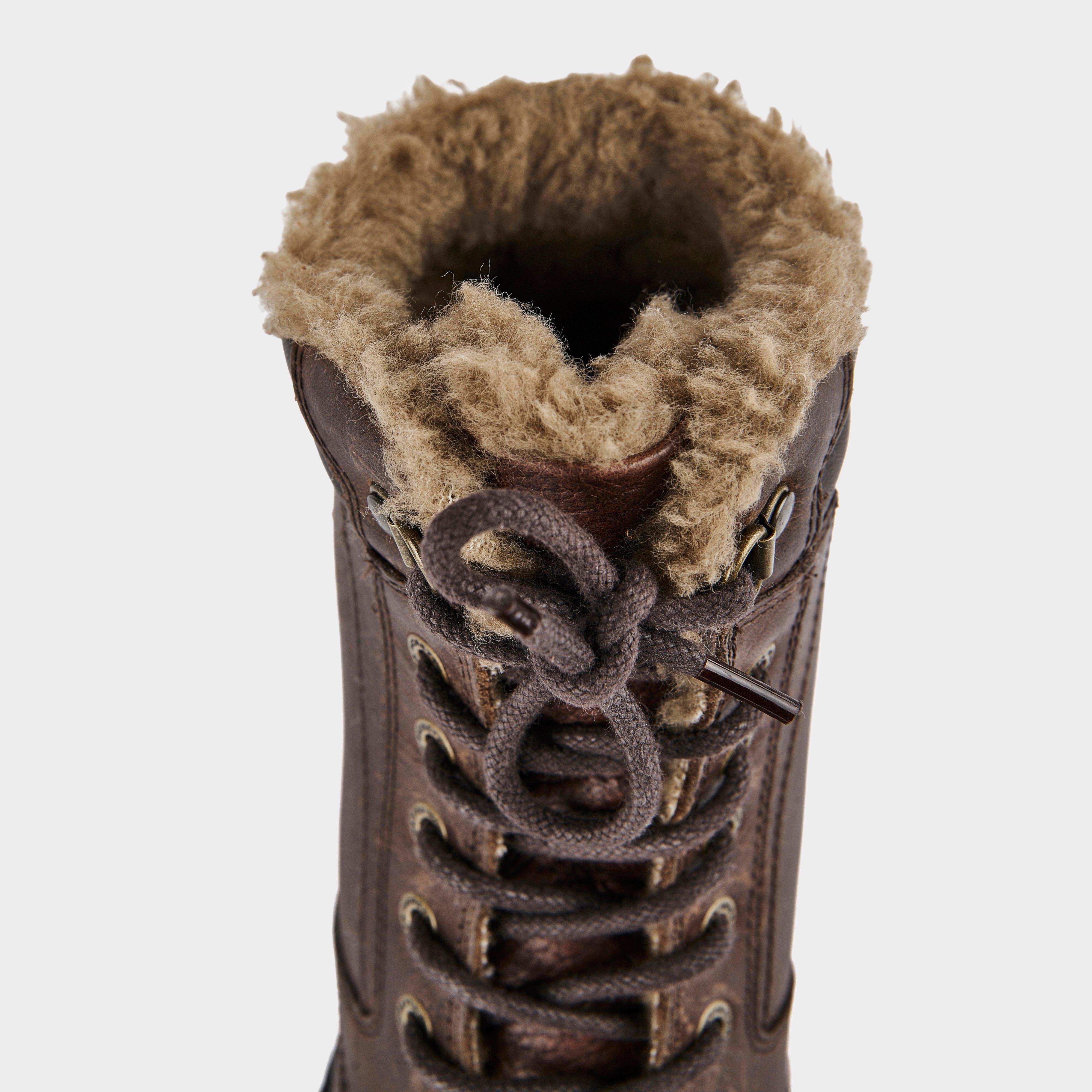 Ottavia Lace Country Boots Dark Brown