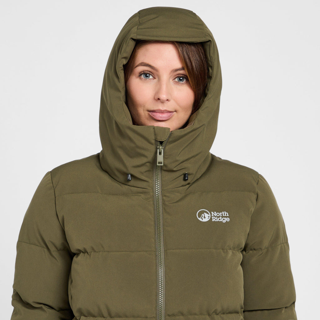 Womens Saunter Baffle Jacket Khaki