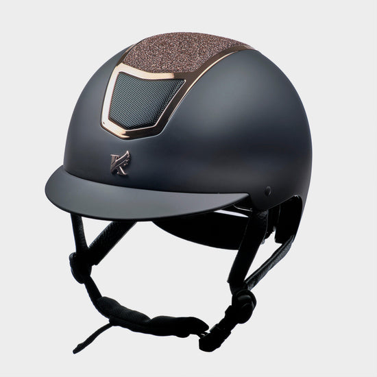 Valentina Riding Hat Black/Rose Gold