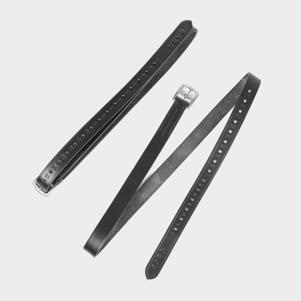 GARA Stirrup Leathers Black 48"