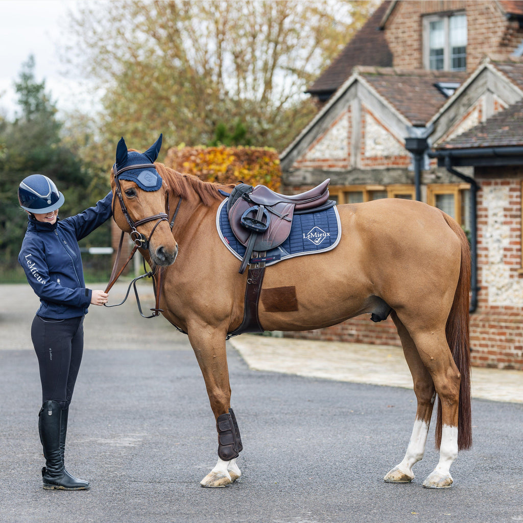 Kylo Wide Peak Riding Hat Navy Gloss