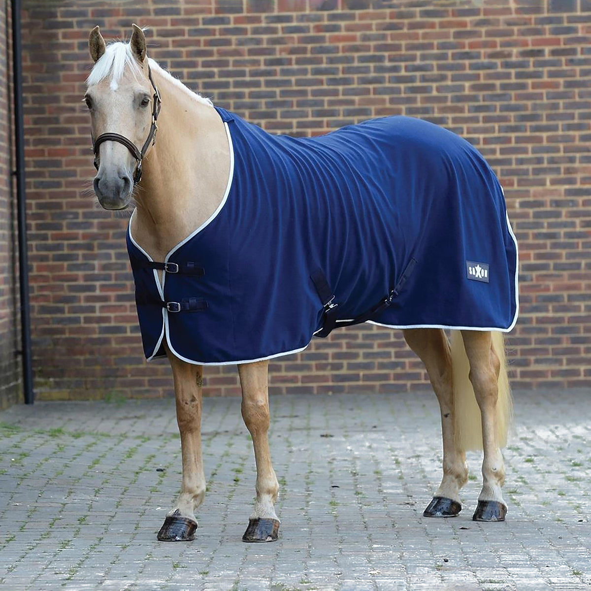 Defiant Fleece Standard Neck Navy/White