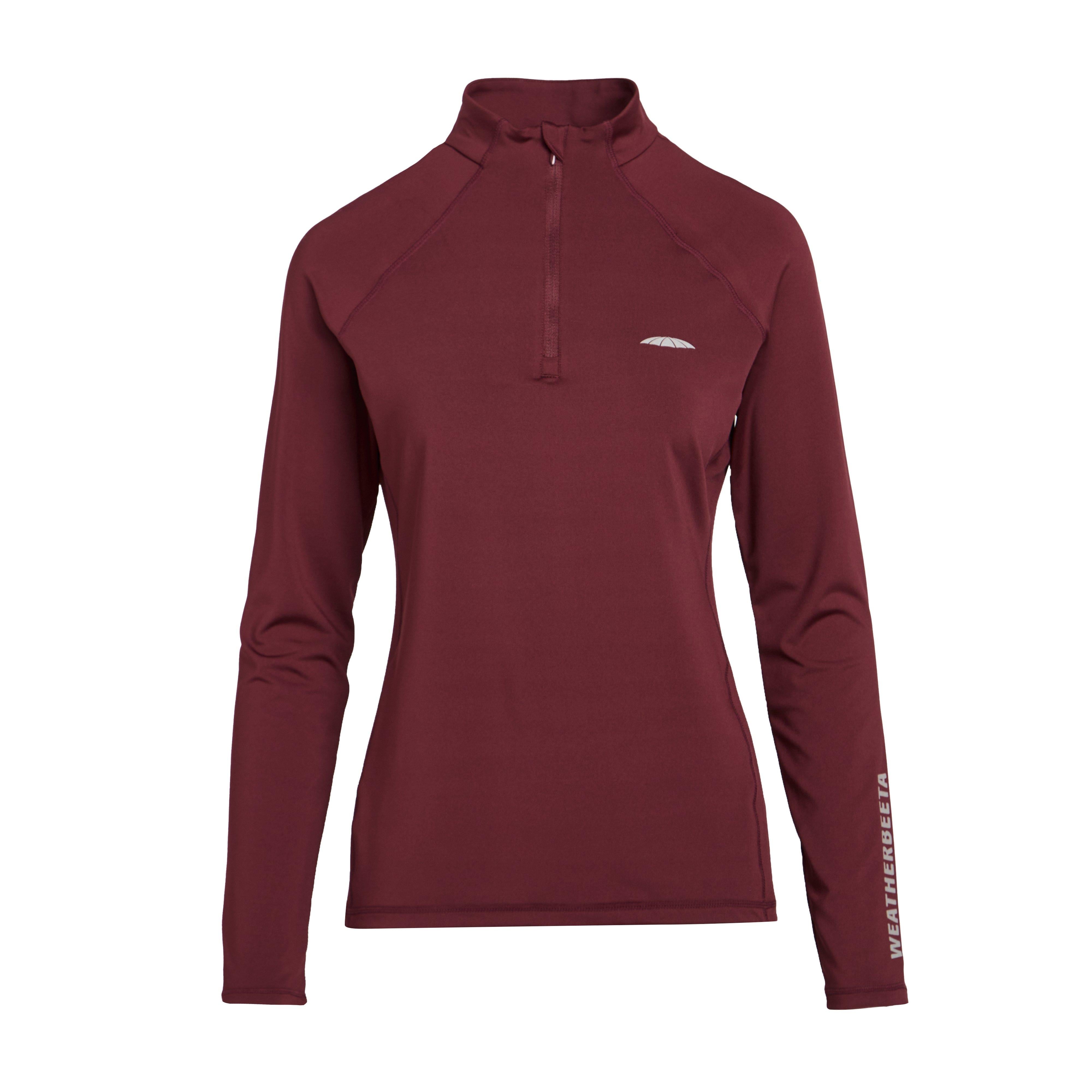 Womens Prime Long Sleeved Top Maroon