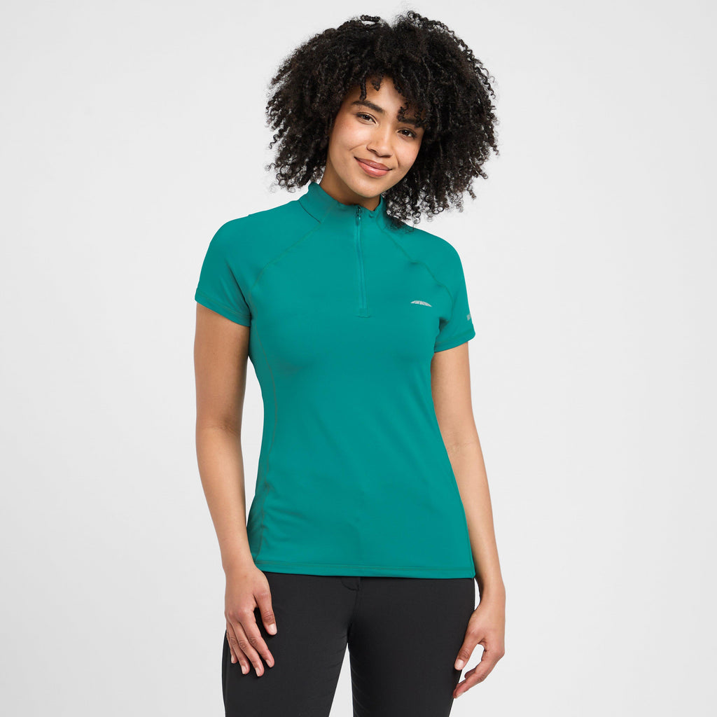 Womens Prime Short Sleeved Top Turquoise