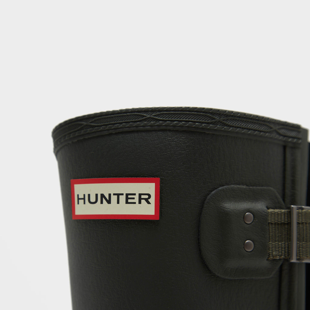 Womens Balmoral Neoprene Side Adjustable Wellington Boots Dark Olive