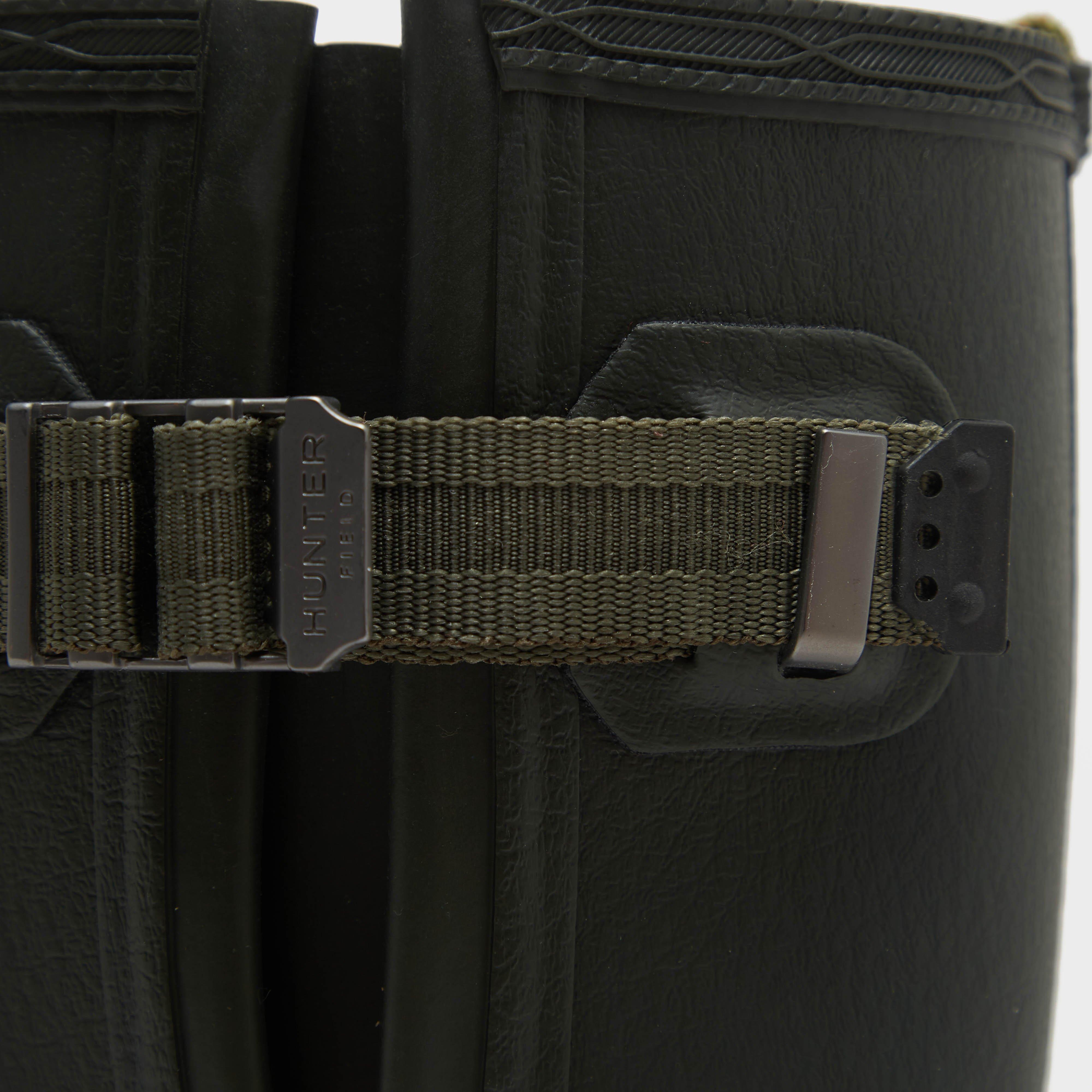 Womens Balmoral Neoprene Side Adjustable Wellington Boots Dark Olive