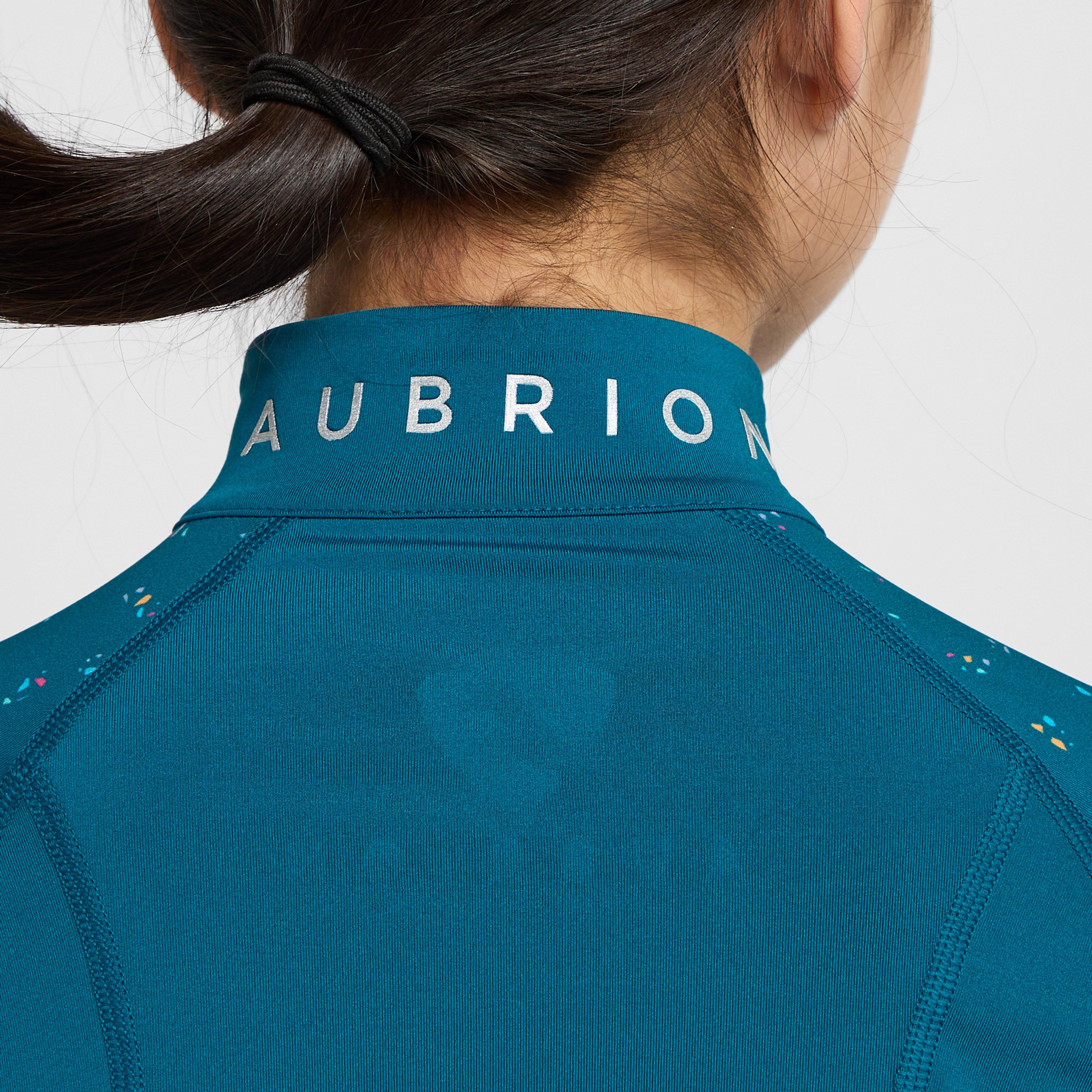 Young Rider Hyde Park Cross Country Shirt Teal Ditsy