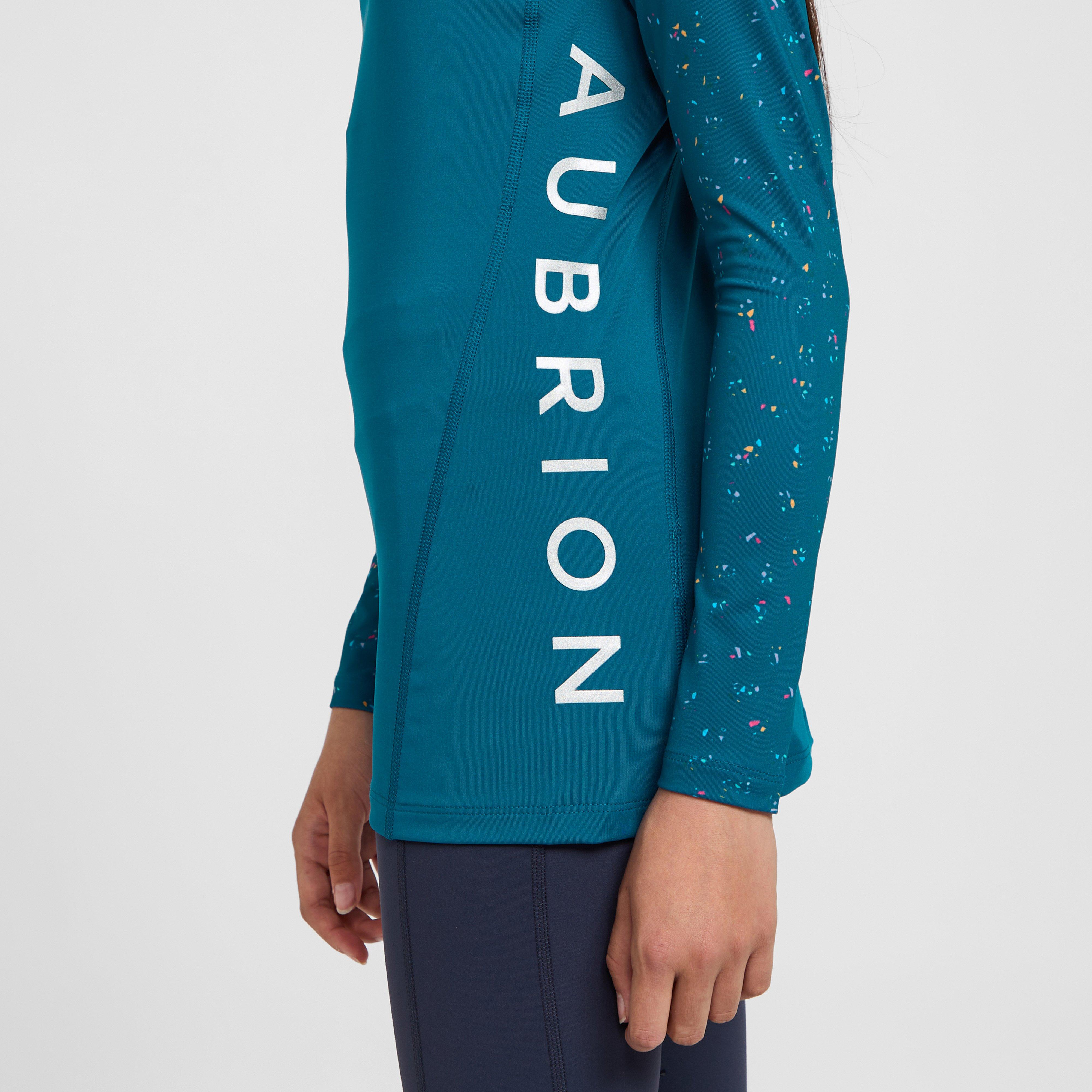 Young Rider Hyde Park Cross Country Shirt Teal Ditsy