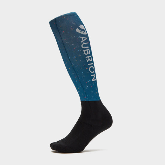 Young Rider Hyde Park Socks Teal Ditsy