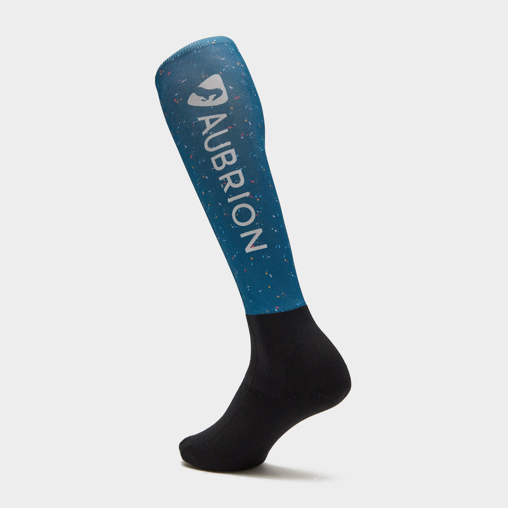 Young Rider Hyde Park Socks Teal Ditsy