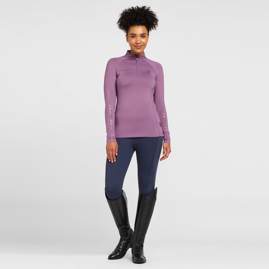 Womens Team Long Sleeved Base Layer Mauve