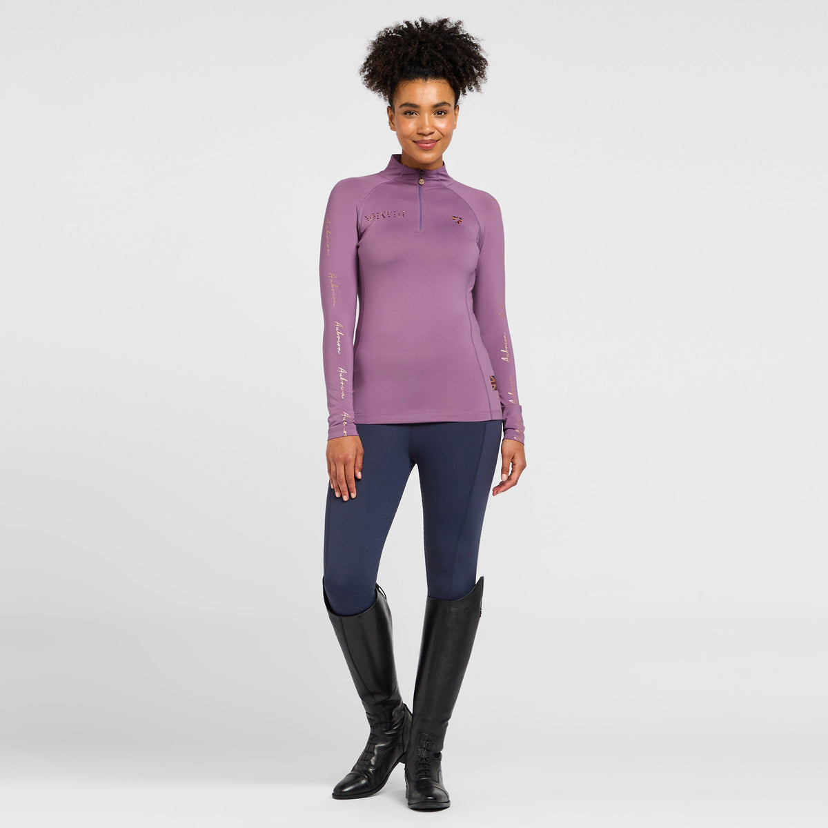 Womens Team Long Sleeved Base Layer Mauve