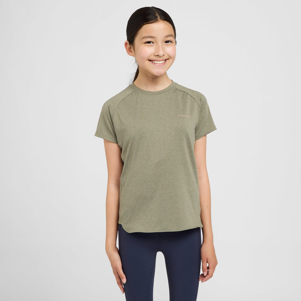 Young Rider Energise Tech T-Shirt Olive