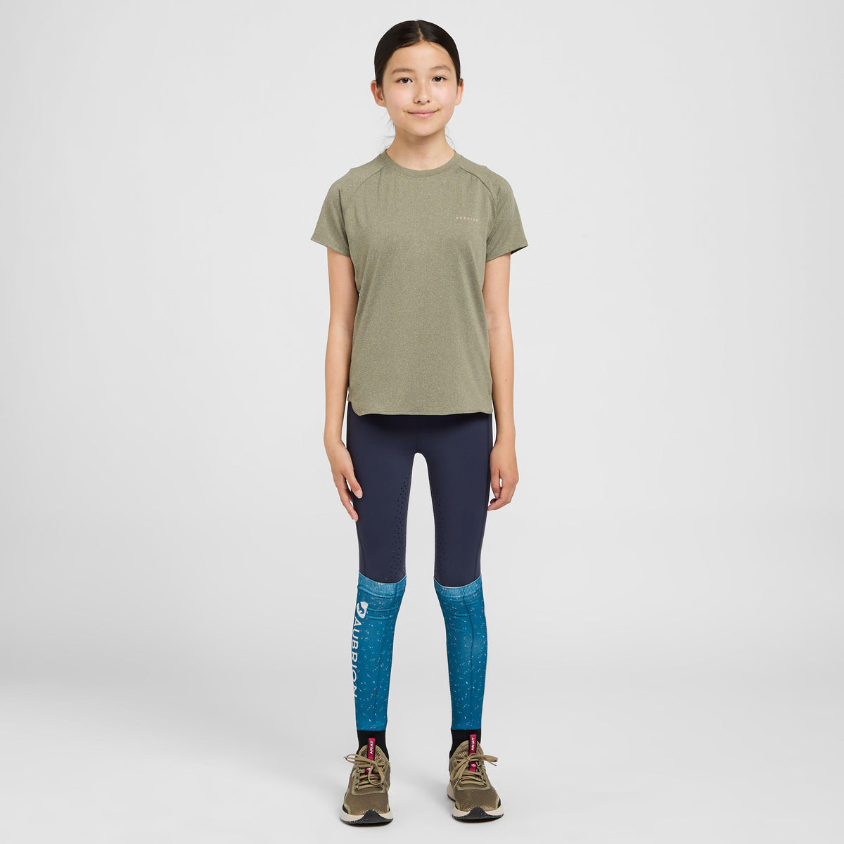 Young Rider Energise Tech T-Shirt Olive