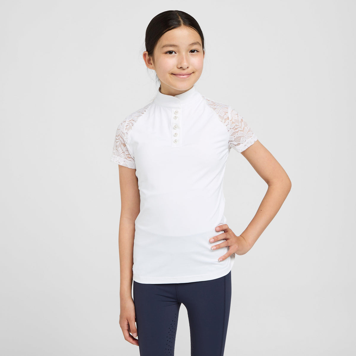 Young Rider Moorgate Show Shirt White