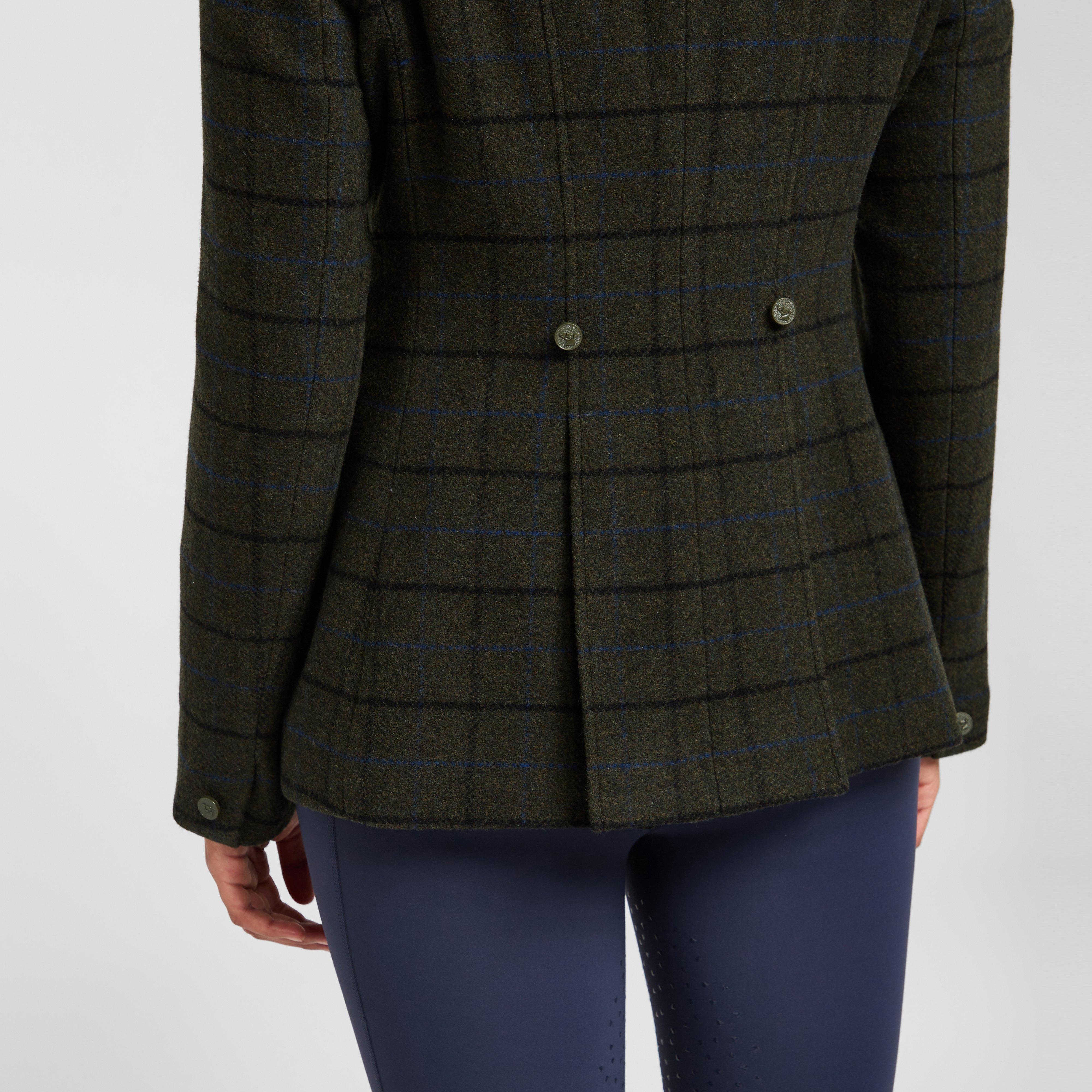 Womens Saratoga Tweed Jacket Dark Green Check