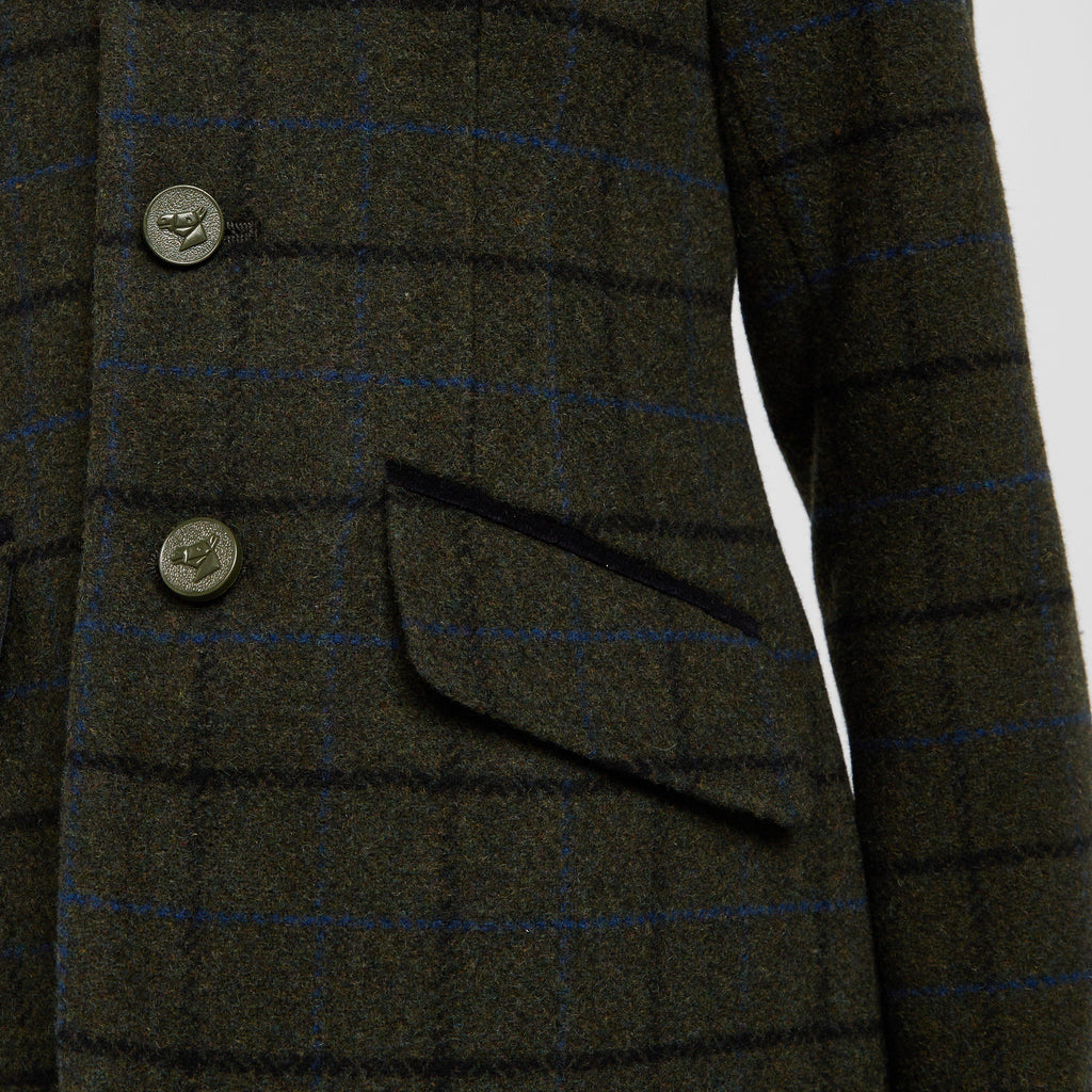 Childs Saratoga Tweed Jacket Dark Green Check