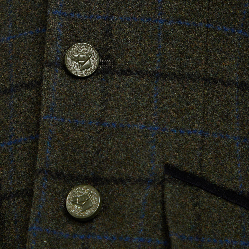 Childs Saratoga Tweed Jacket Dark Green Check