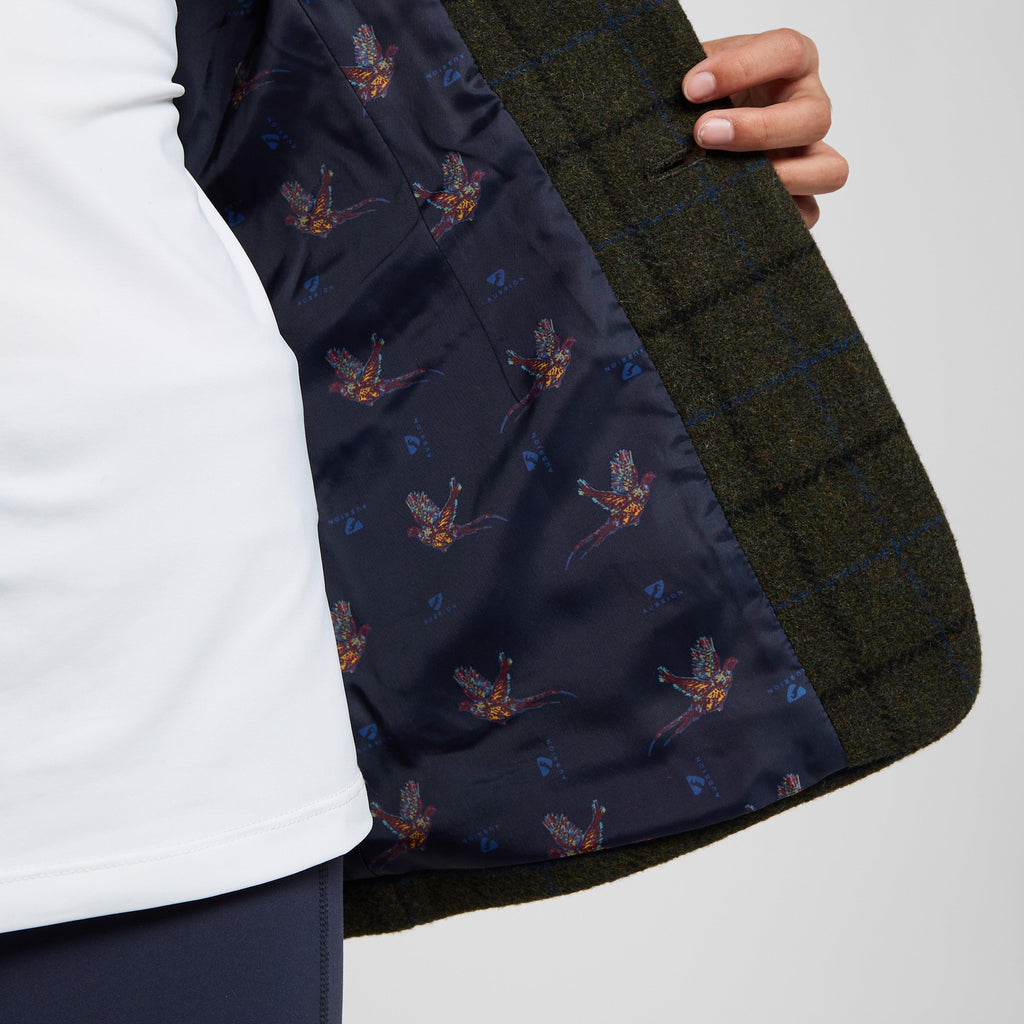 Childs Saratoga Tweed Jacket Dark Green Check