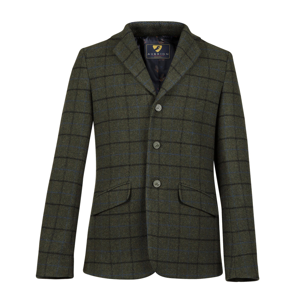 Mens Saratoga Tweed Jacket Dark Green Check