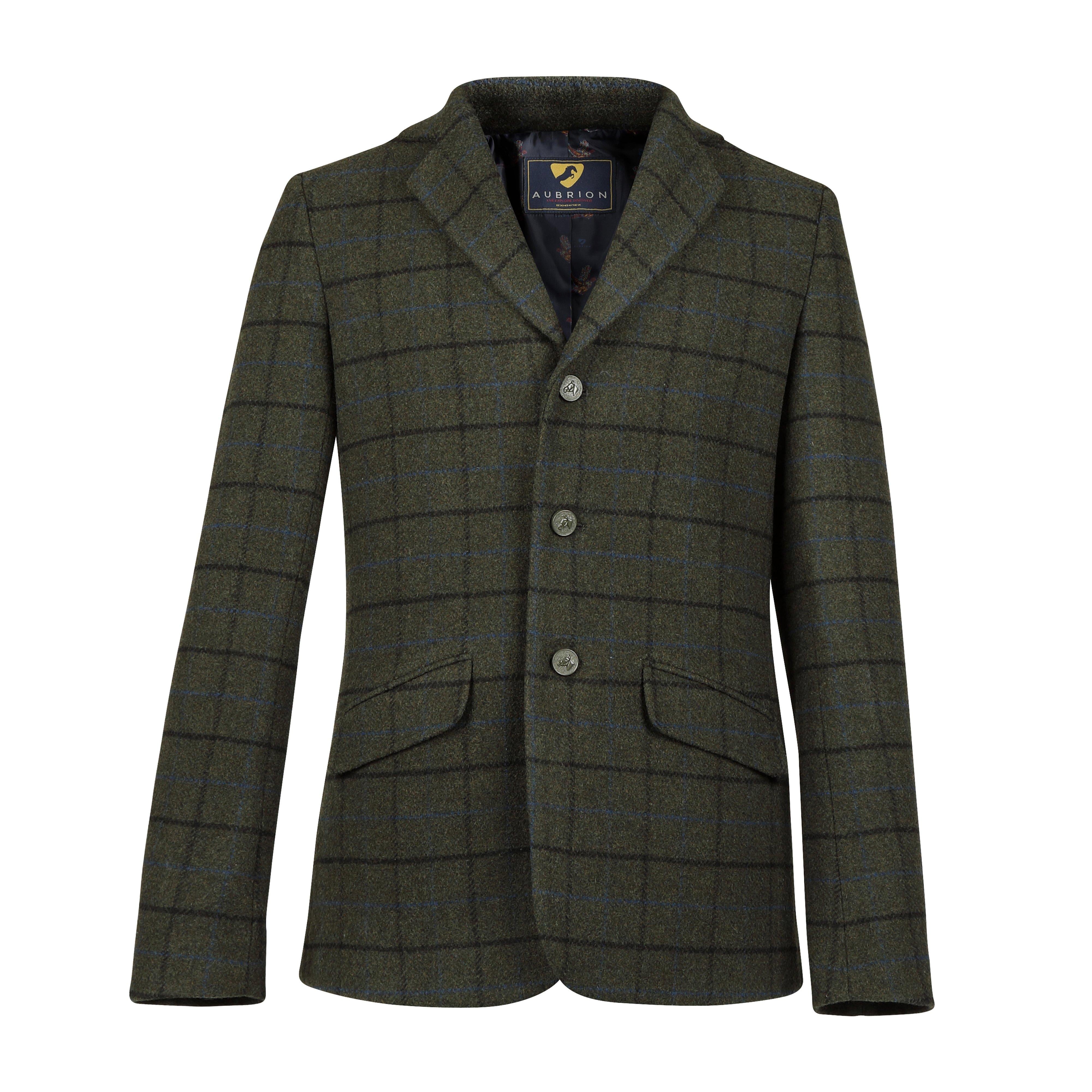 Mens Saratoga Tweed Jacket Dark Green Check