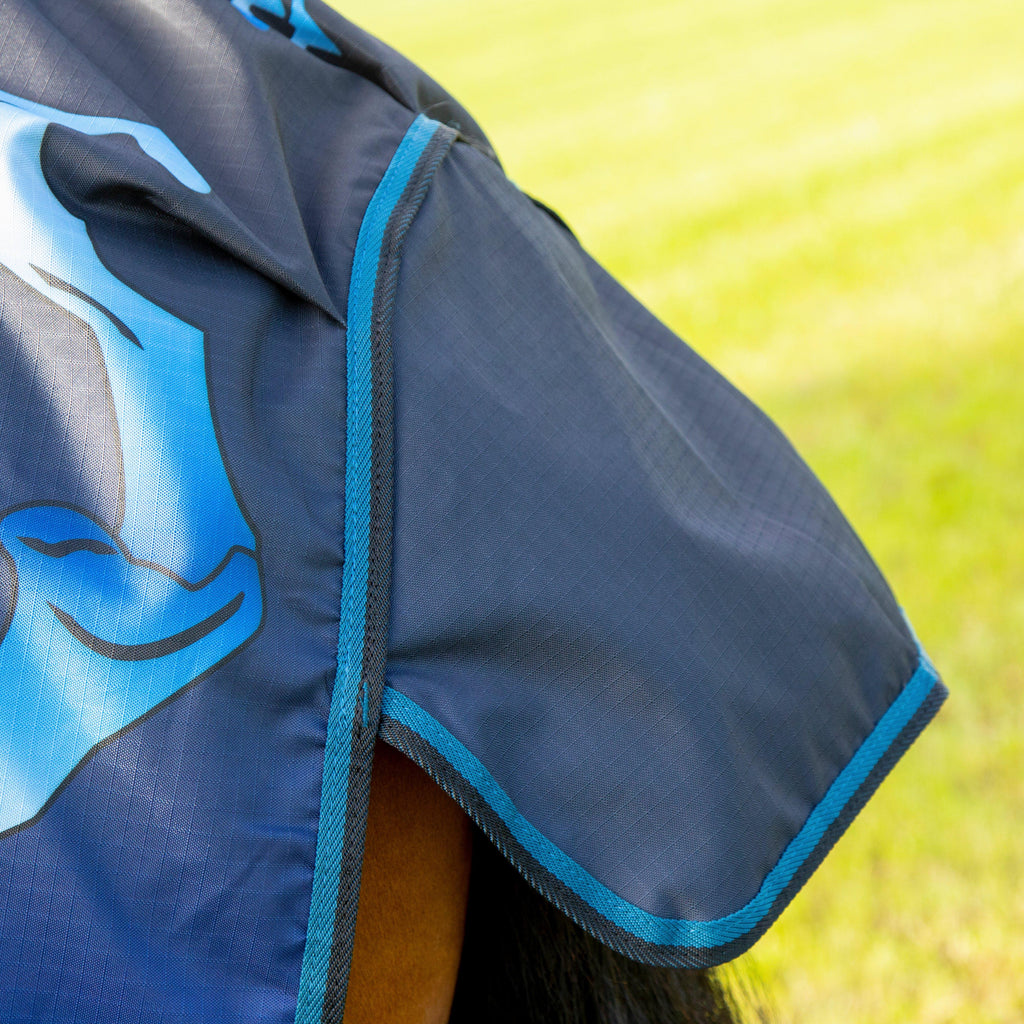 Tempest Original Lite 0g Combo Neck Turnout Rug Blue Skeleton