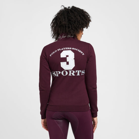 Womens Favouritas Gold Sweat Cardigan Dark Berry