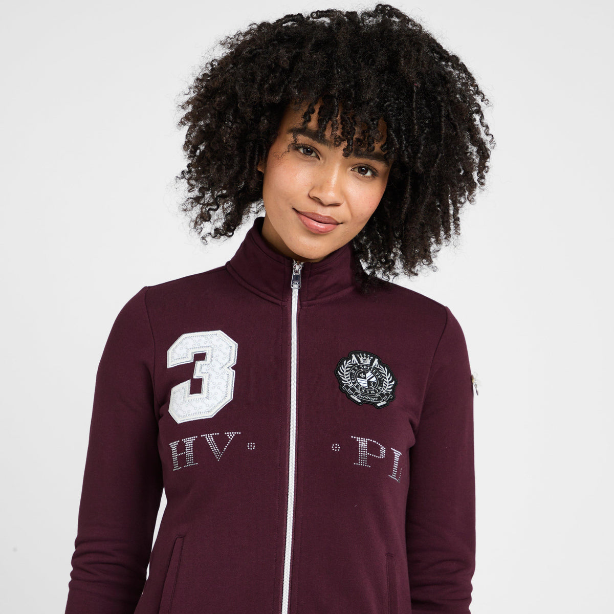 Womens Favouritas Gold Sweat Cardigan Dark Berry