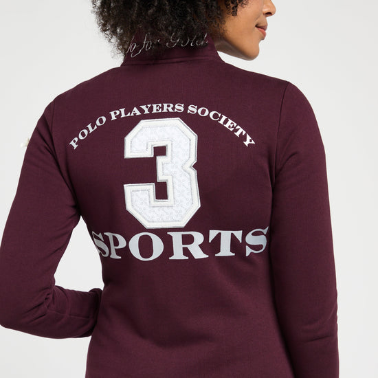 Womens Favouritas Gold Sweat Cardigan Dark Berry