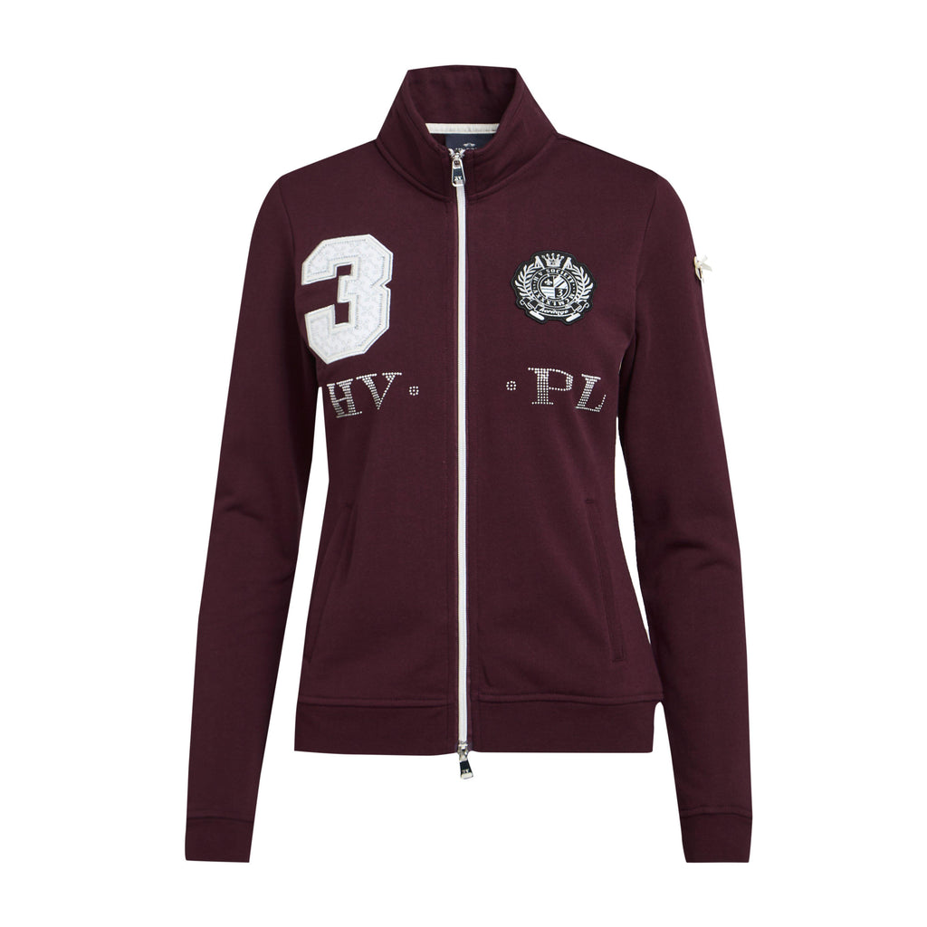 Womens Favouritas Gold Sweat Cardigan Dark Berry