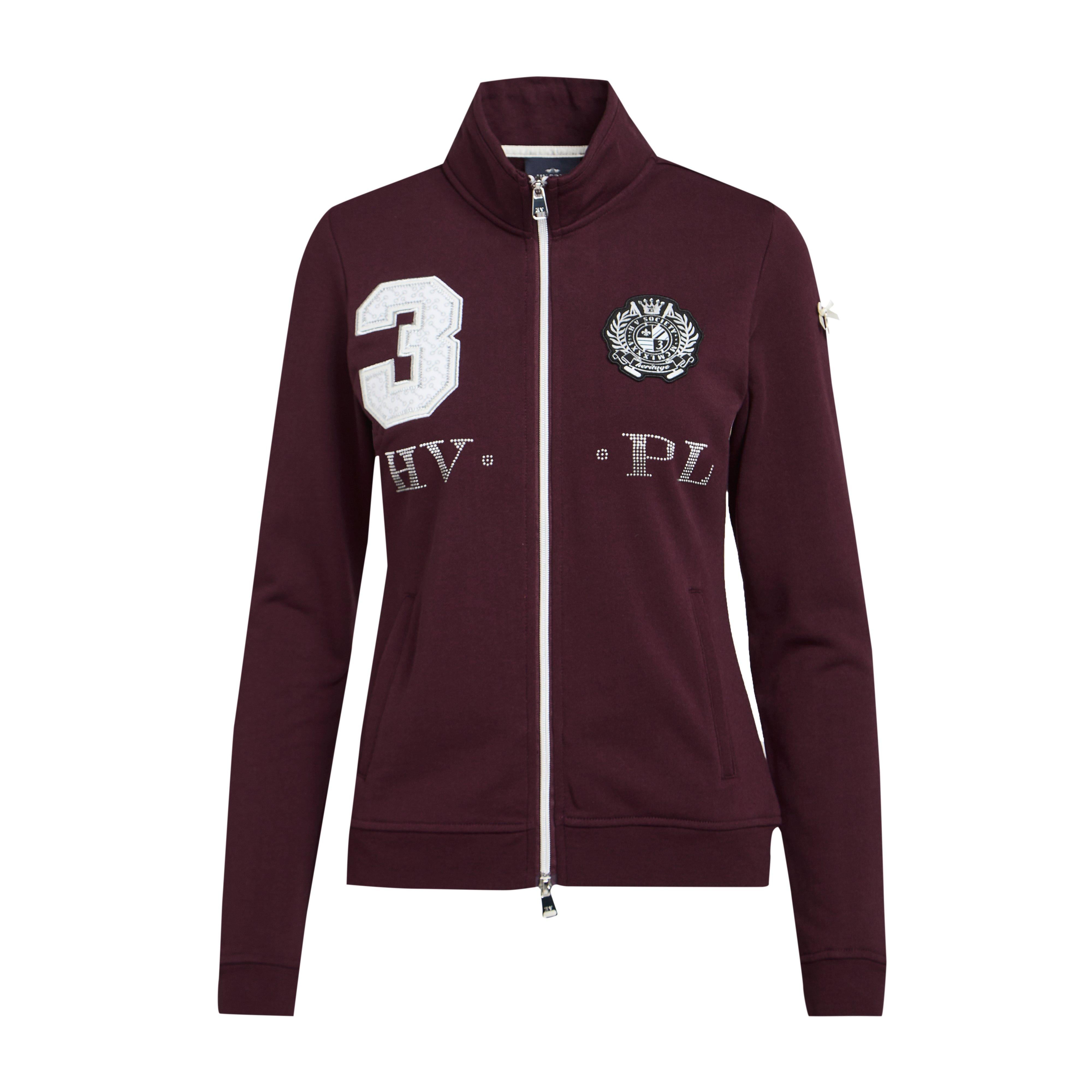 Womens Favouritas Gold Sweat Cardigan Dark Berry