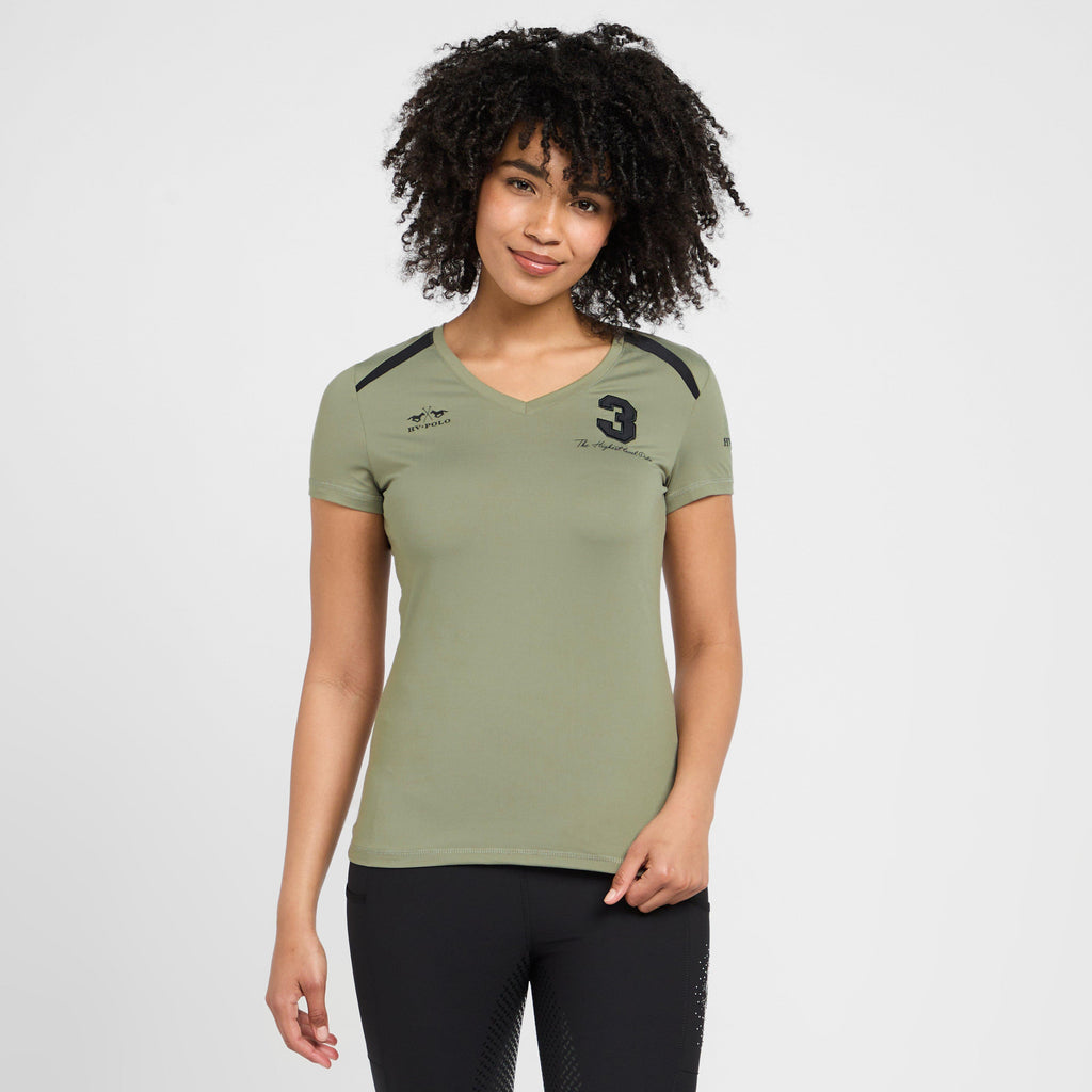 Womens Favouritas Tech T-Shirt Oil Green