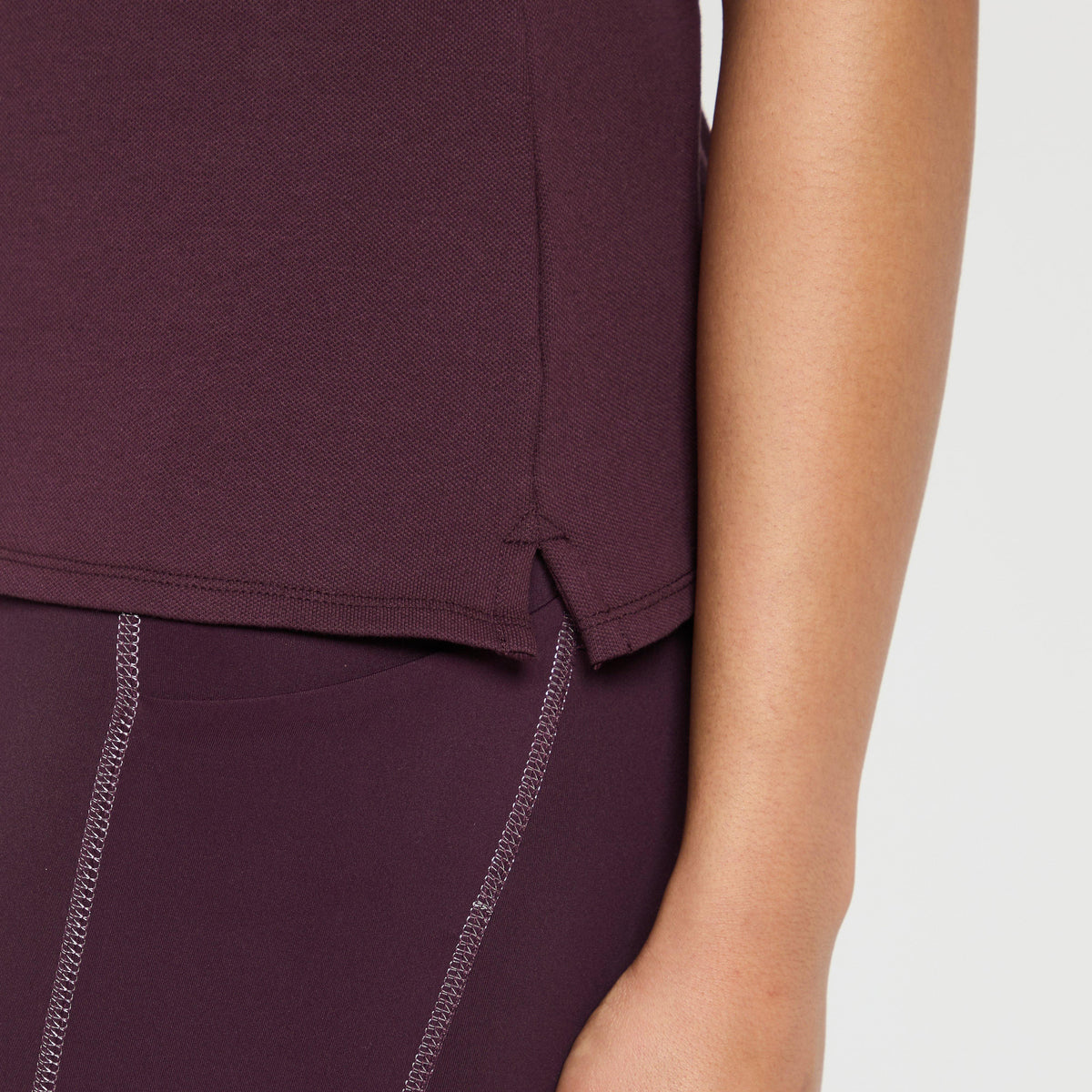 Womens Classic Short Sleeved Polo Shirt Dark Berry