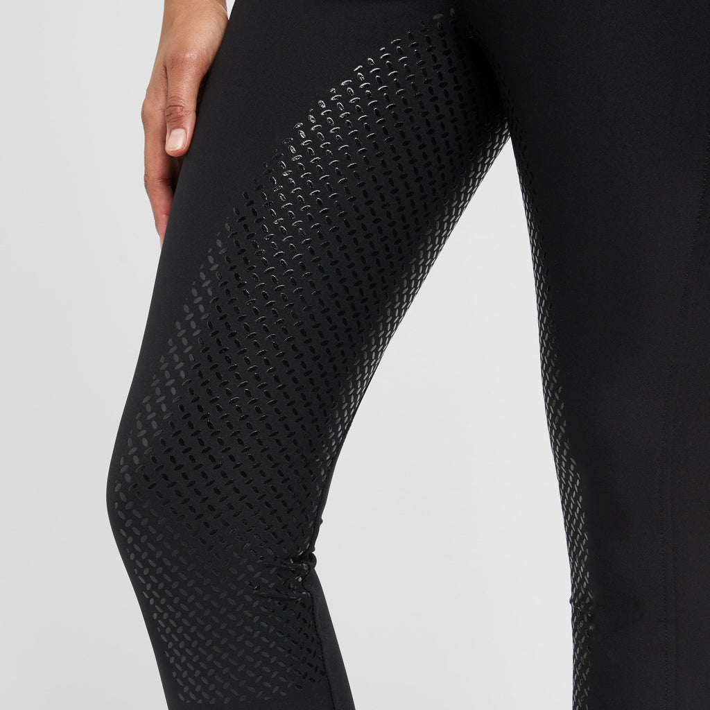 Womens Classic Full Seat Riding Tights Black