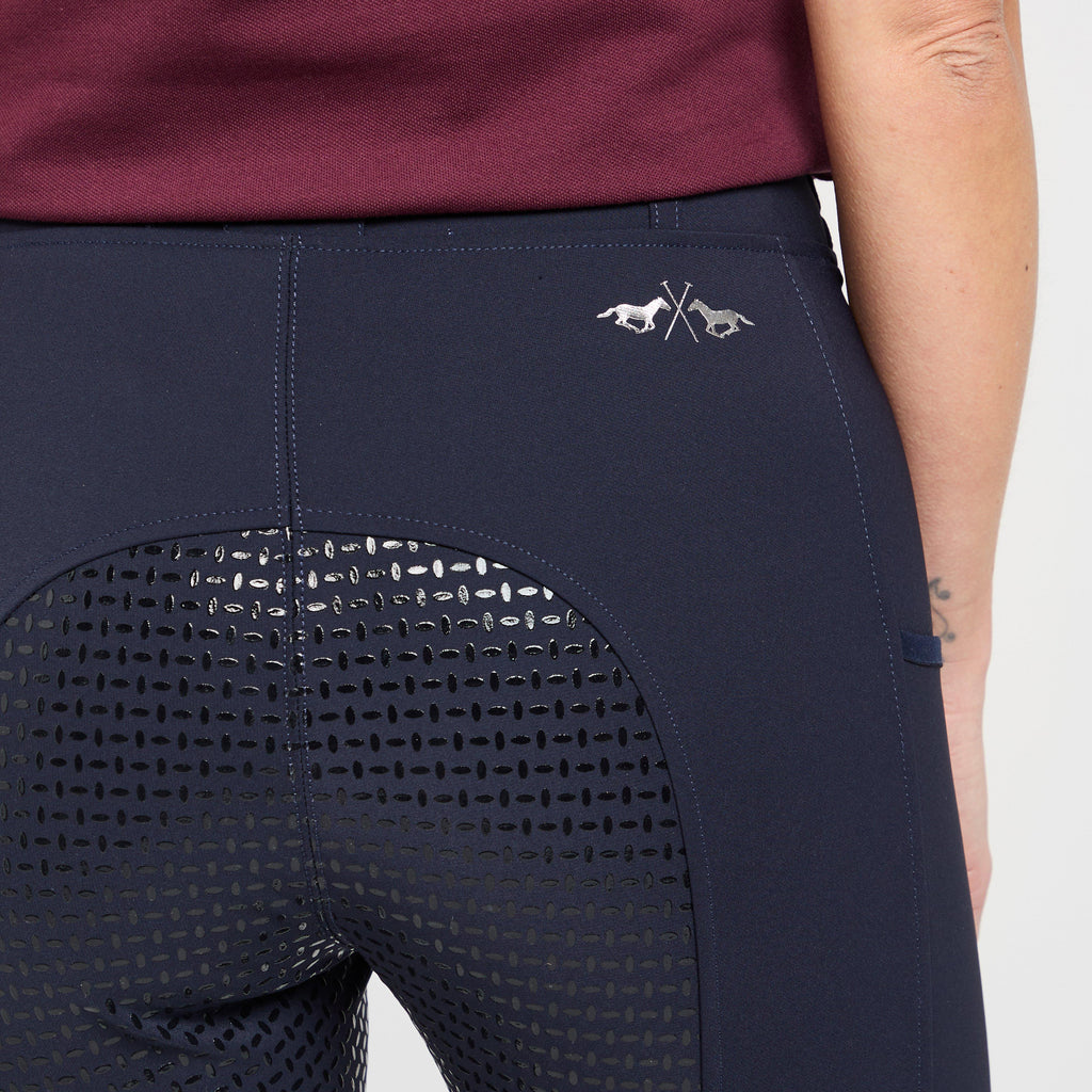 Womens Classic Full Seat Riding Tights Navy