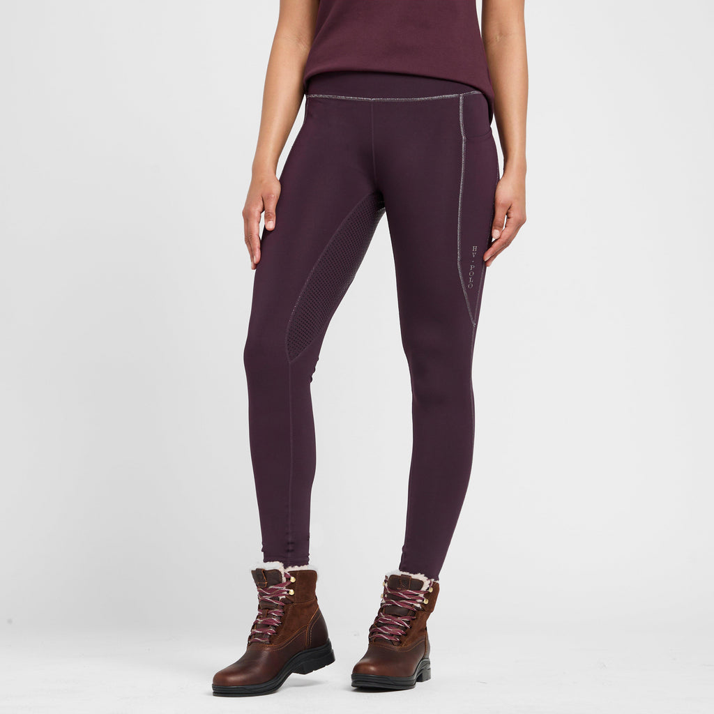 Womens Sporty Sue Full Seat Riding Tights Dark Berry