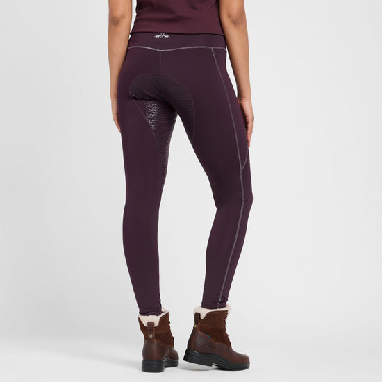Womens Sporty Sue Full Seat Riding Tights Dark Berry