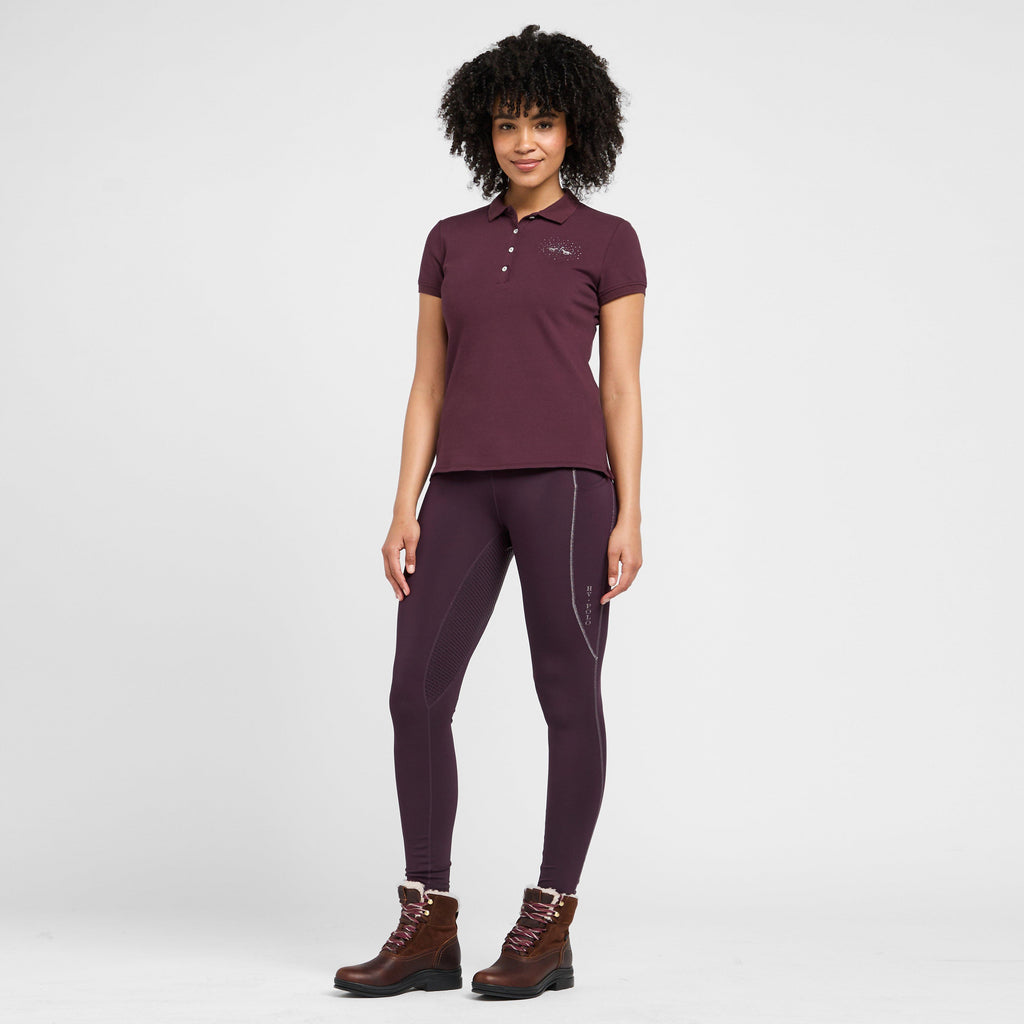 Womens Sporty Sue Full Seat Riding Tights Dark Berry